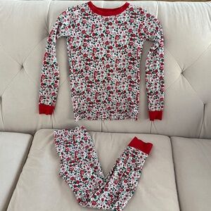 LAKE Floral Long Sleeved Girls Pajama Set Size 7